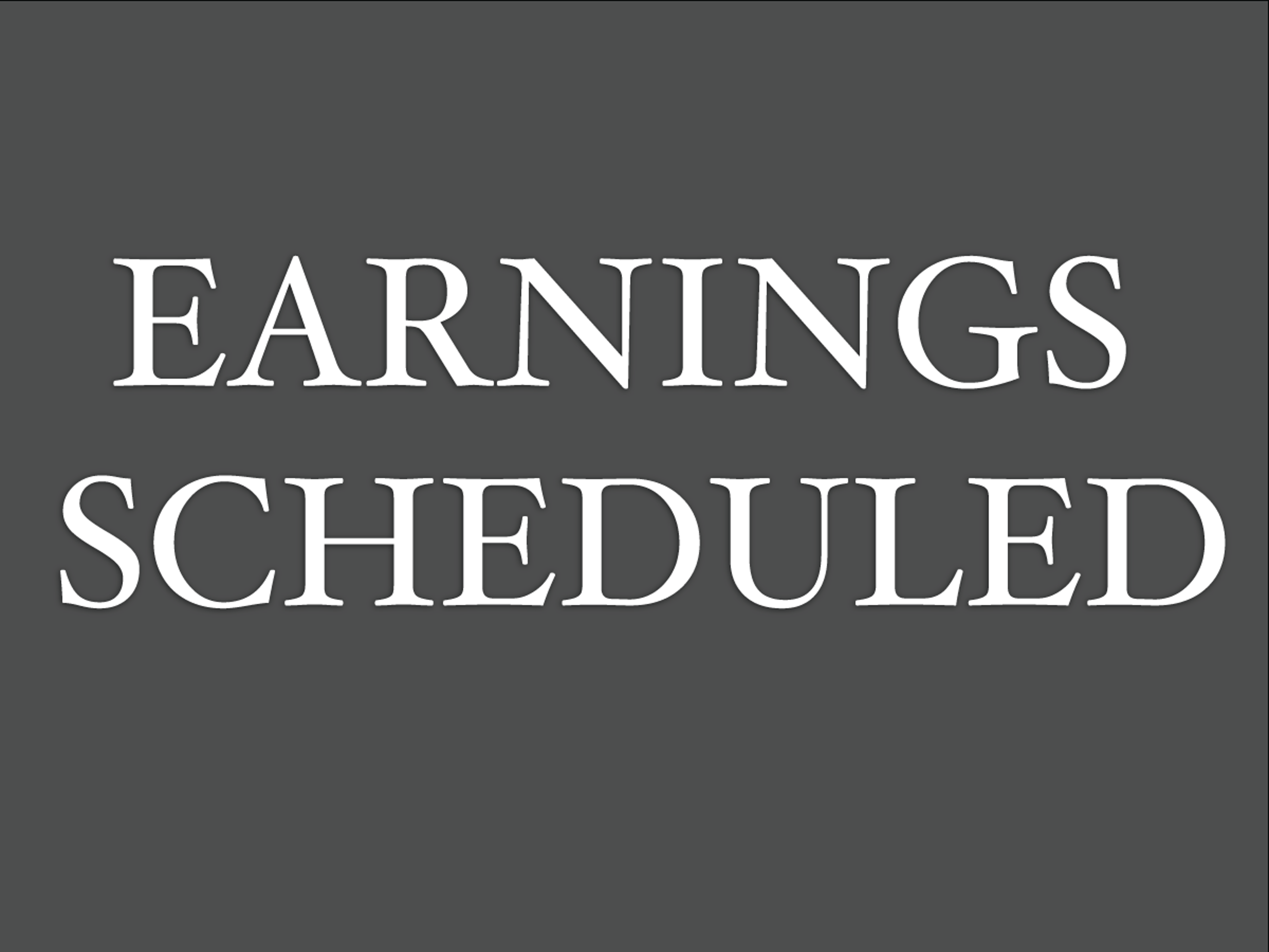 Earnings Scheduled For July 24, 2019