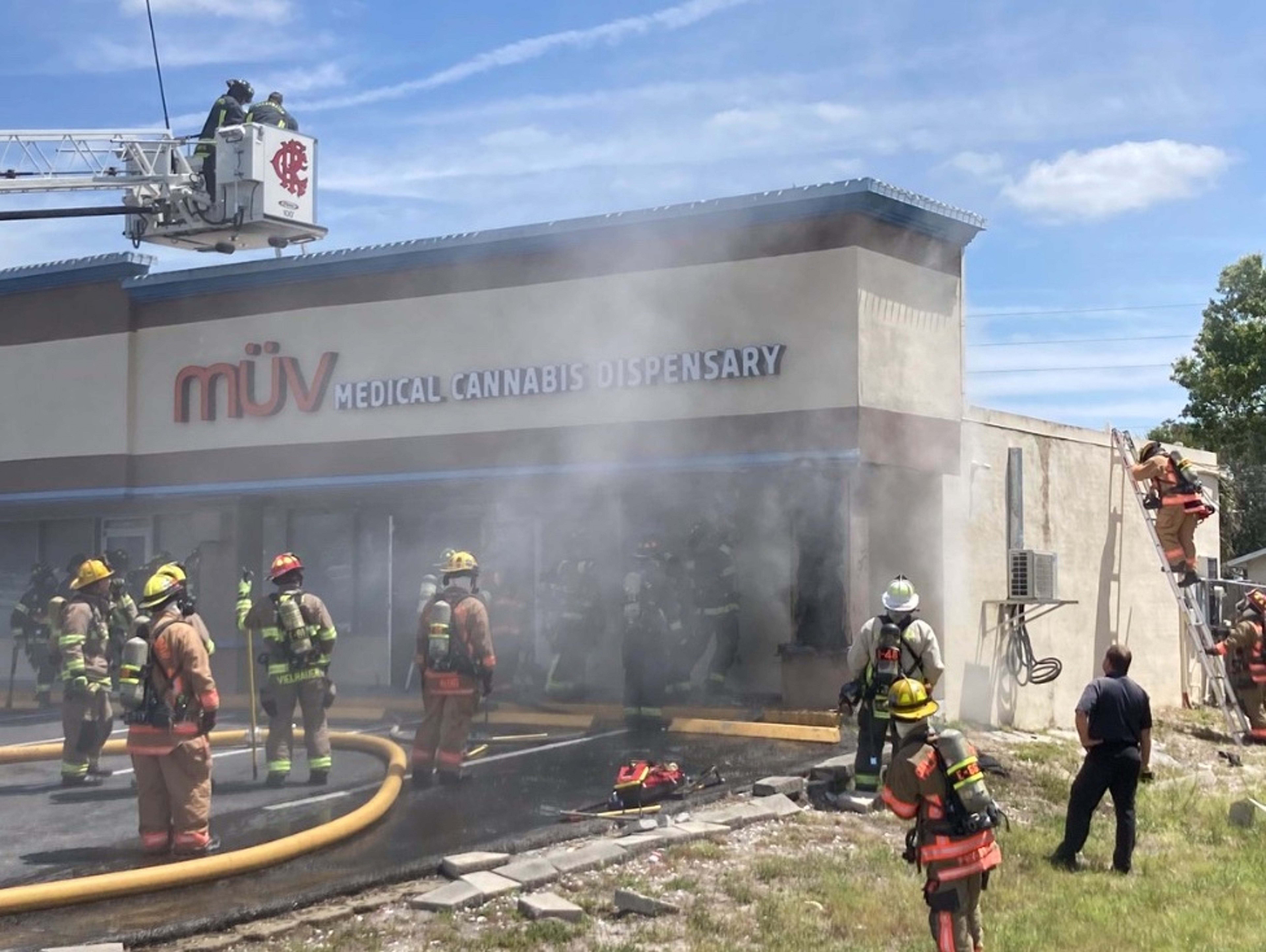 MÜV Cannabis Dispensary Goes Up In Flames, Did Firefighters Get Blazed Putting Out The Blaze?