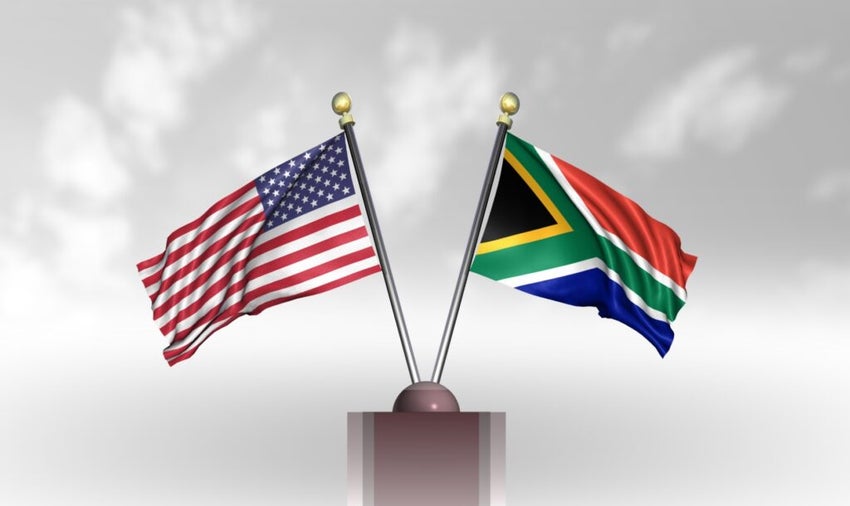 The,United,States,,Usa,Flag,,And,South,Africa,Flag,,3d