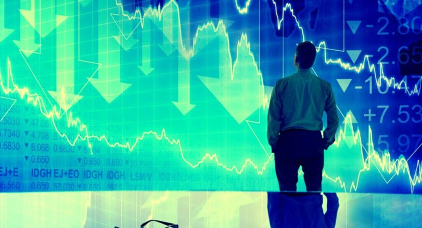 bank stocks fall chart shutter