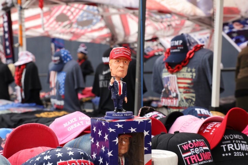 Atlanta,,Ga,-,October,28,,2024:,Trump,Bobblehead,Merchandise,With