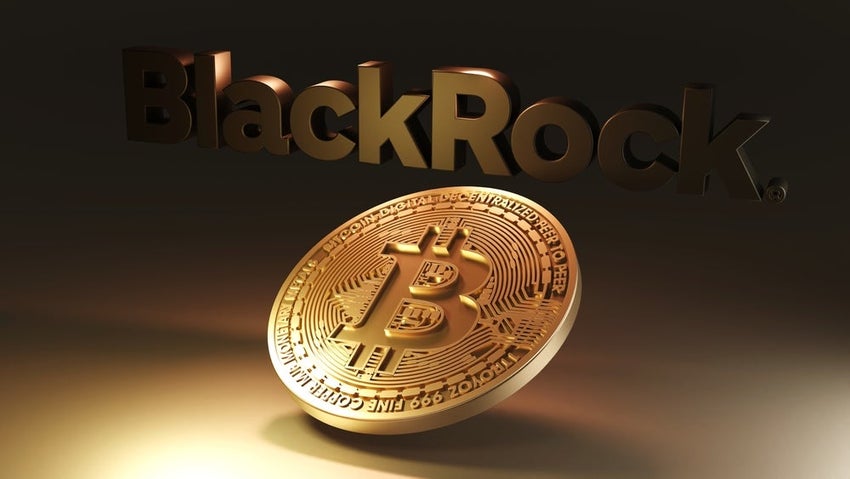 Blackrock,And,Bitcoin,Logo,On,Dark,Background,With,Shiny,Details.