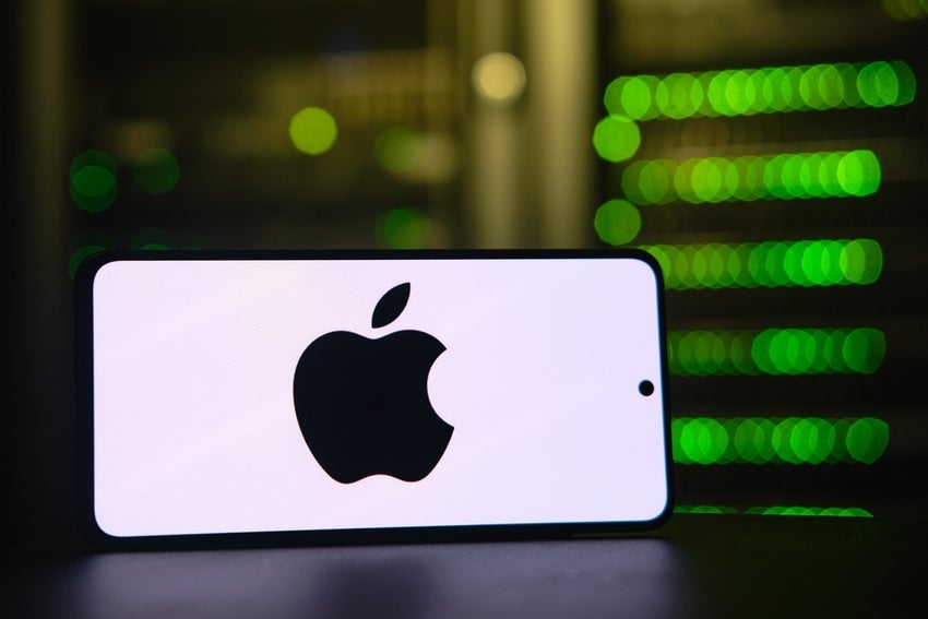 Apple,Iphone,Company,Logo,On,The,Background,Of,A,Bokeh
