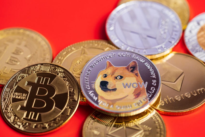 Dogecoin,Doge,Group,Included,With,Cryptocurrency,Coin,Bitcoin,,Ethereum,Eth,