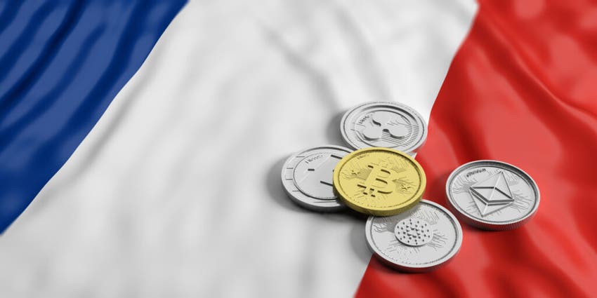 Cryptocurrency,In,France,Concept.,Golden,Bitcoin,And,Variety,Of,Silver