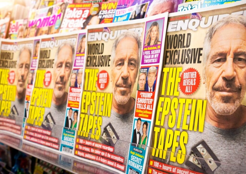 London,uk-november,25,2024:,Jeffrey,Epstein,Features,On,Cover,Of,National,Enquirer.