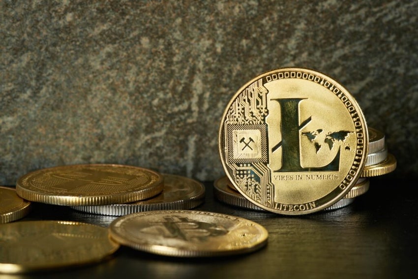 Closeup,Of,Litecoin,Cryptocurrency,With,Blurred,Background,And,Copy,Space