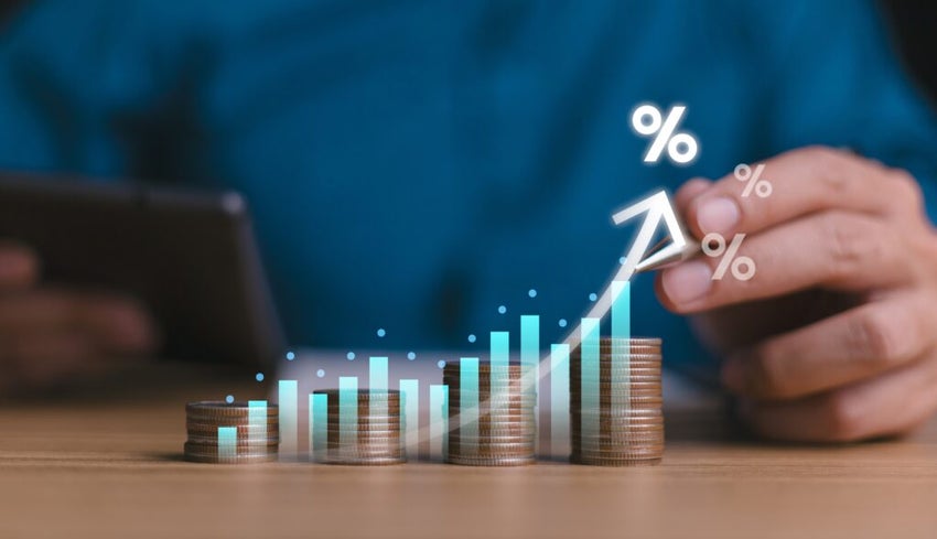 Bank,Raises,Rates.,Interest,Rate,And,Dividend,Concept,,High,Investors