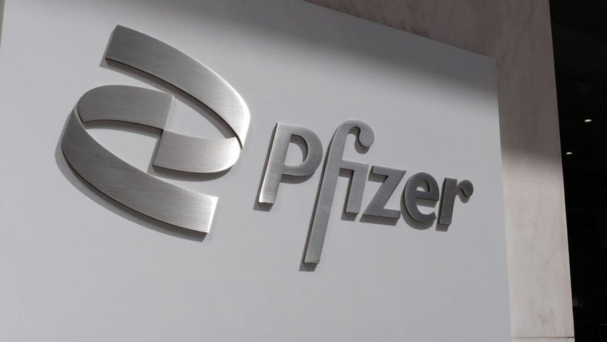 Pfizer logo on building