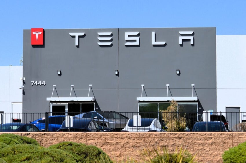 Mesa,,Az,-,Sept,08,2024:,Tesla,Ev,Cars,Parked