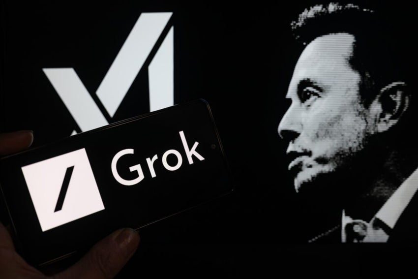 Grok,Logo,Displayed,On,A,Smartphone,With,Xai,And,Elon