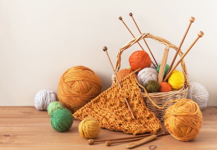 knitting, yarn