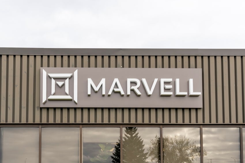 Marvell Technology sign on brown building