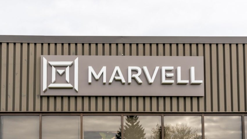 Marvell Technology logo on a wall