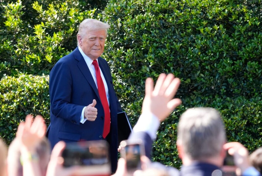 Trump at the White House Giving a Thumbs-Up