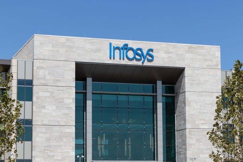 Infosys logo on building
