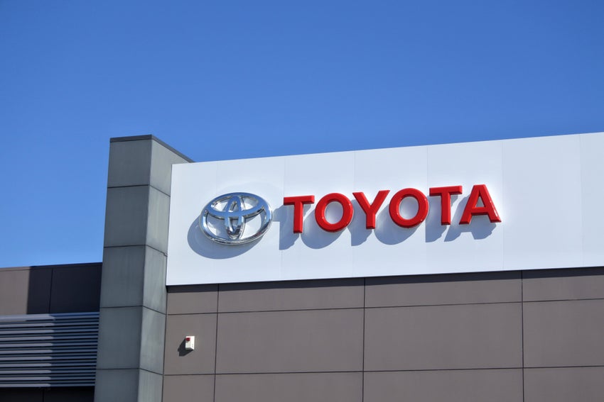 Toyota logo on a building