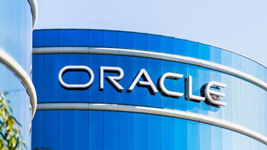 Oracle logo on building