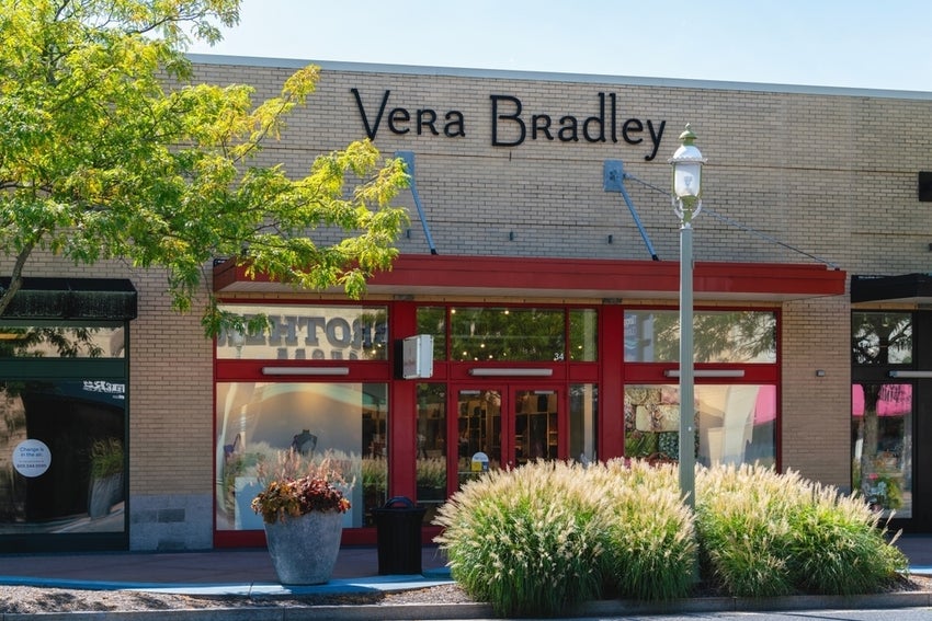 Close-up view of Vera Bradley Store