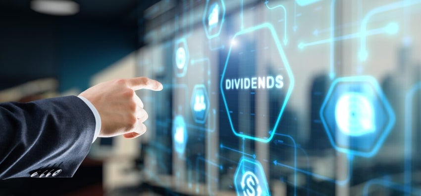 Dividend image on virtual screen