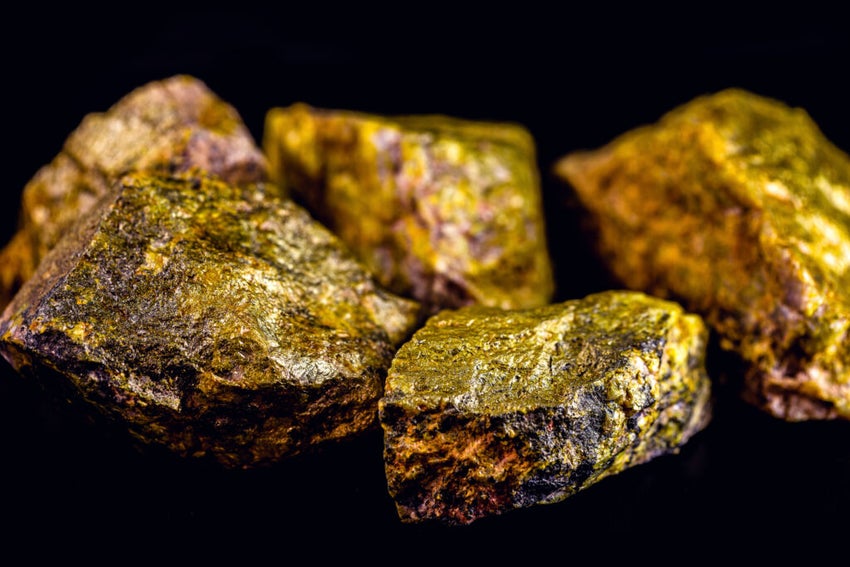 Uranium, a chemical element with a U symbol and an atomic mass equal to 238 u, has an atomic number 92