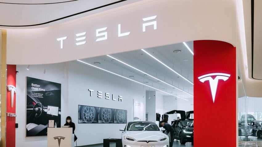 Tesla vehicles is showroom