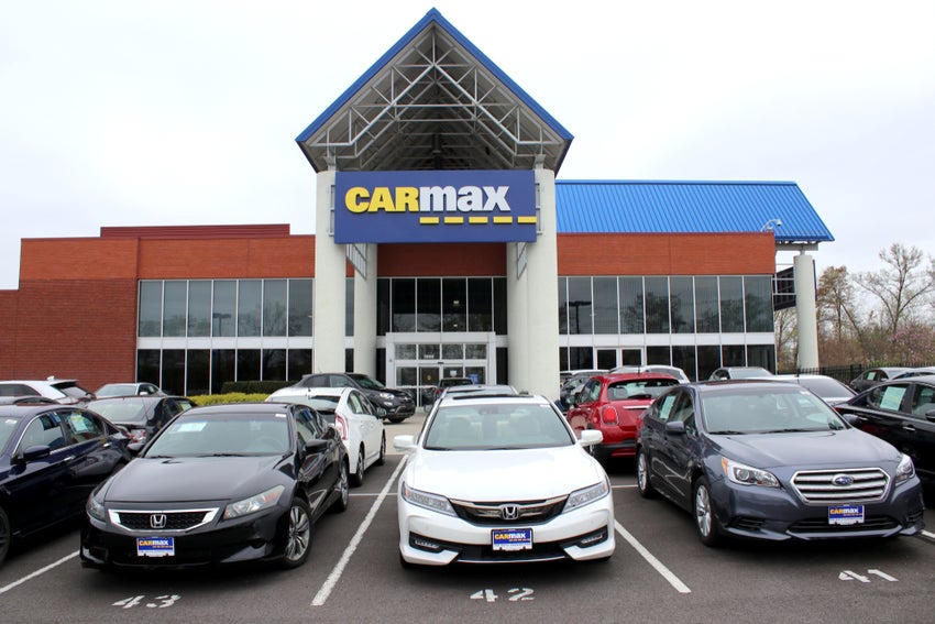 CarMax logo on building