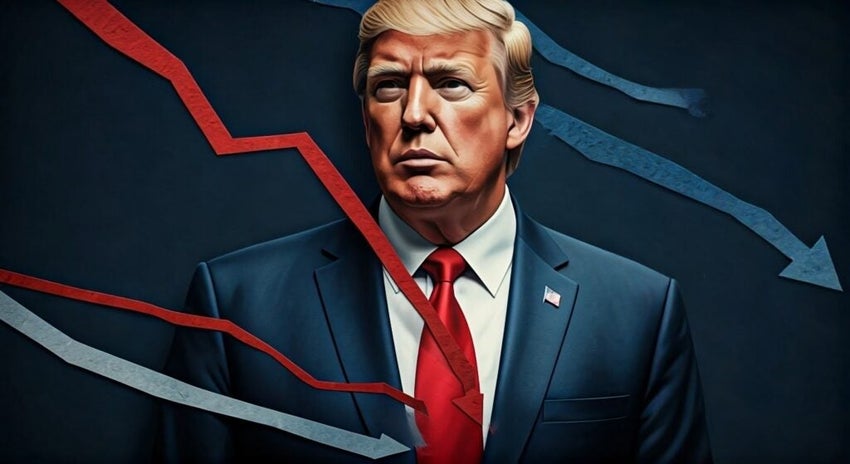 Paper,Collage,Artistic,Image,Of,Trump,Negative,Polls