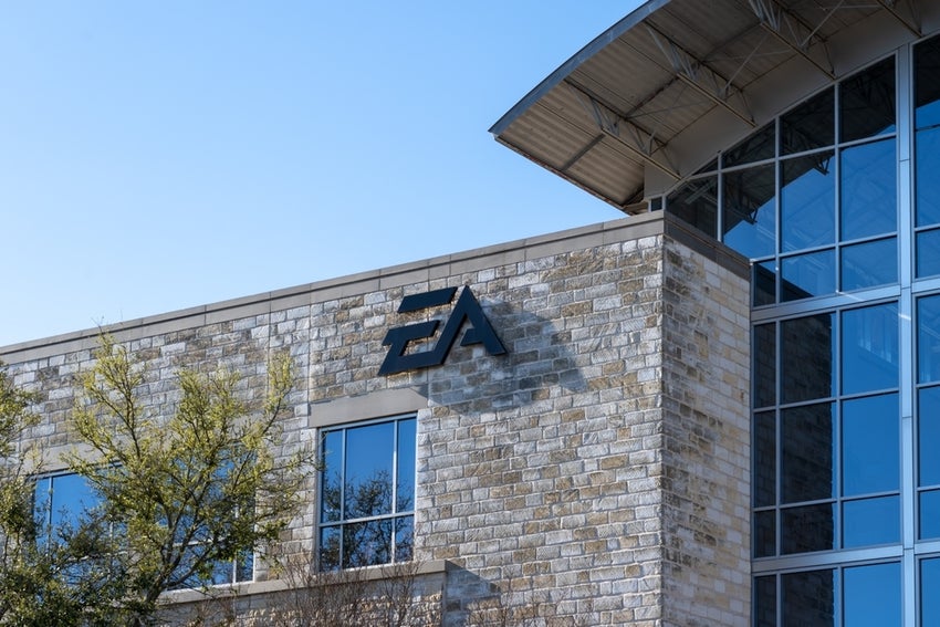 Electronic Arts logo on building