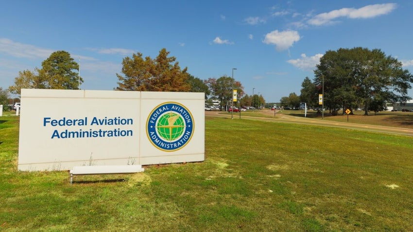 FAA logo on a wall