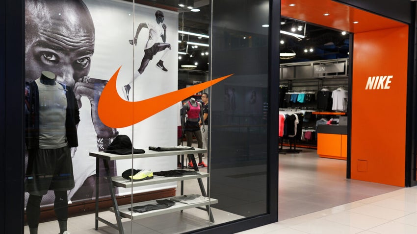 Nike logo outside showroom