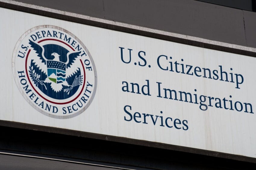 SLC, UTAH, USA - JULY 12, 2024: United States Citizenship and Immigration Services field office in downtown Salt Lake City, Utah. The USCIS is the agency that oversees lawful immigration to the US.