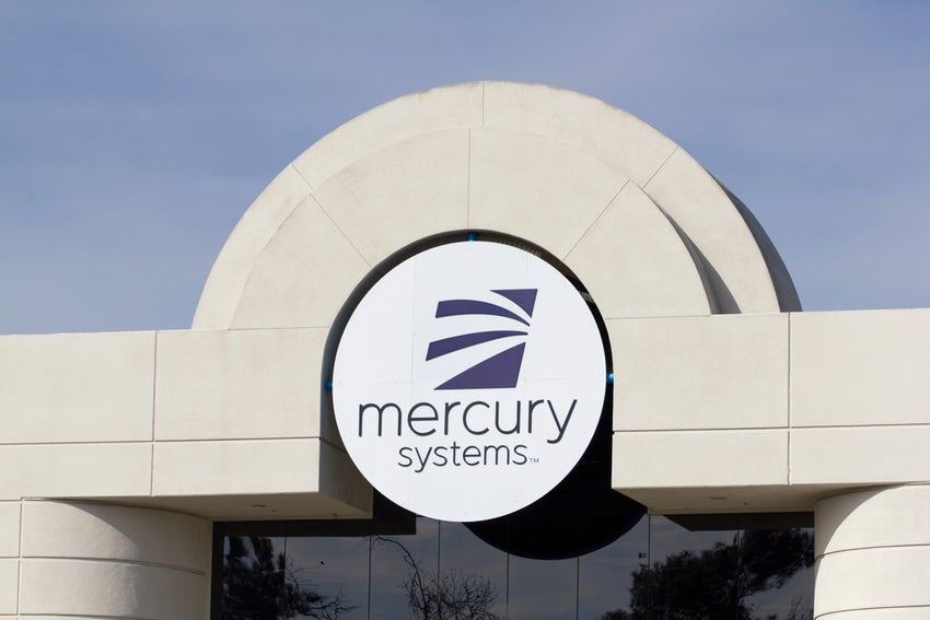 The entrance sign seen at Mercury Systems Inc.'s office in Fremont, California.