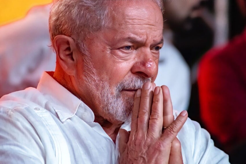 President-elect Luiz Inácio Lula da Silva at a support event in Serra Talhada, a city in the Pernambuco hinterland in July 2022.