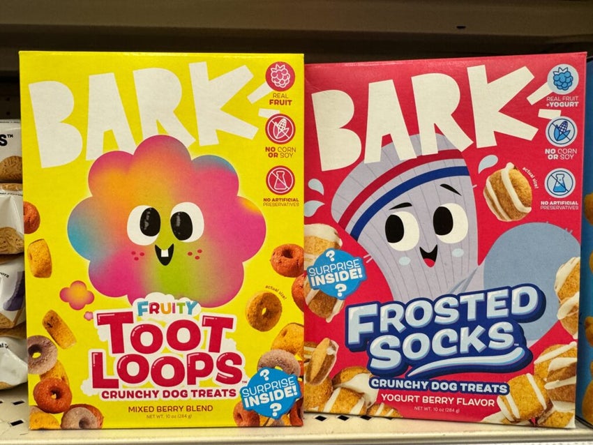 Plymouth, Minnesota - April 3, 2025: Bark Box brand dog treats for sale on a grocery store shelf