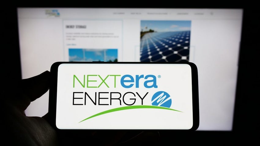 NextEra Energy logo on mobile