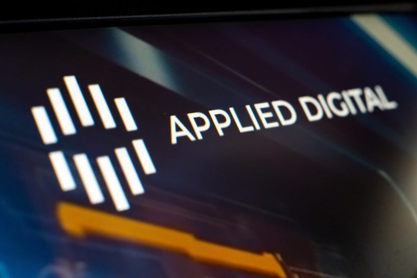 Applied Digital logo on screen