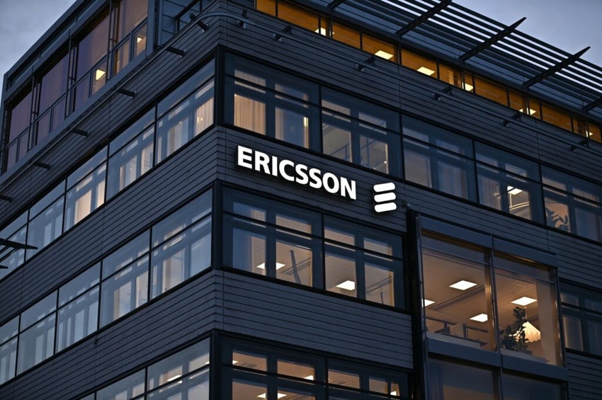 Ericsson logo on building
