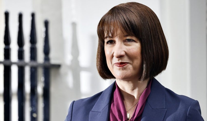 Rachel Reeves MP, Chancellor of the Exchequer on the steps of number eleven Dowing Street.