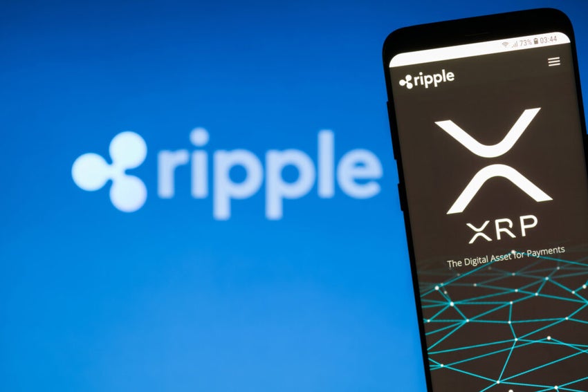 KYRENIA, CYPRUS - NOVEMBER 8, 2018: Ripple ( XRP ) website on the smartphone display. Ripple is cryptocurrency and remittance network.