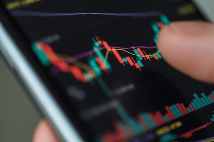 Stockmarket,Online,Trading,Chart,Candlestick,On,Crypto,Currency,Platform.,Stock