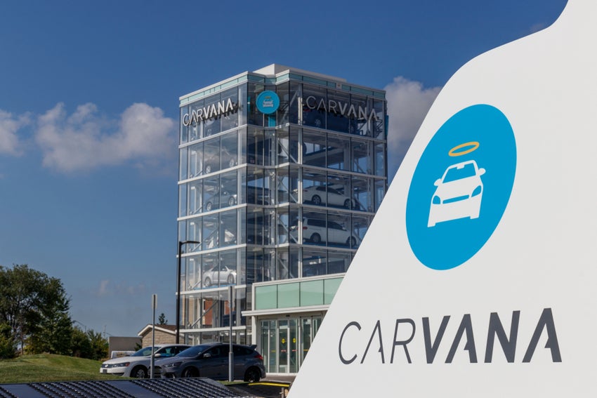 Carvana used-car vending machine in Indianapolis