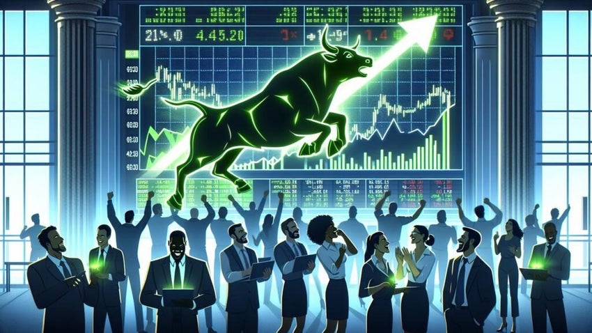 Stock Market Rally; image of rally in IT and tech stocks