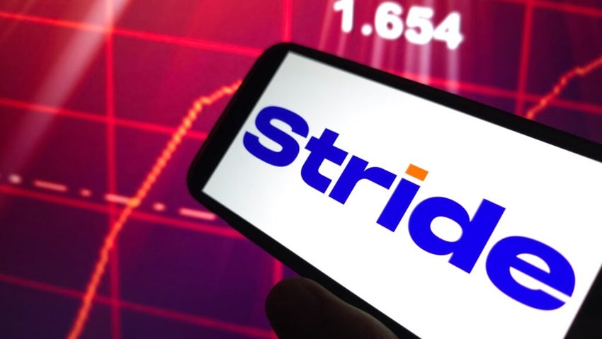 Stride logo on mobile