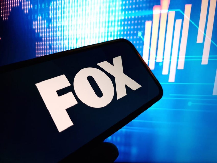 FOX Corporation company logo displayed on mobile phone screen