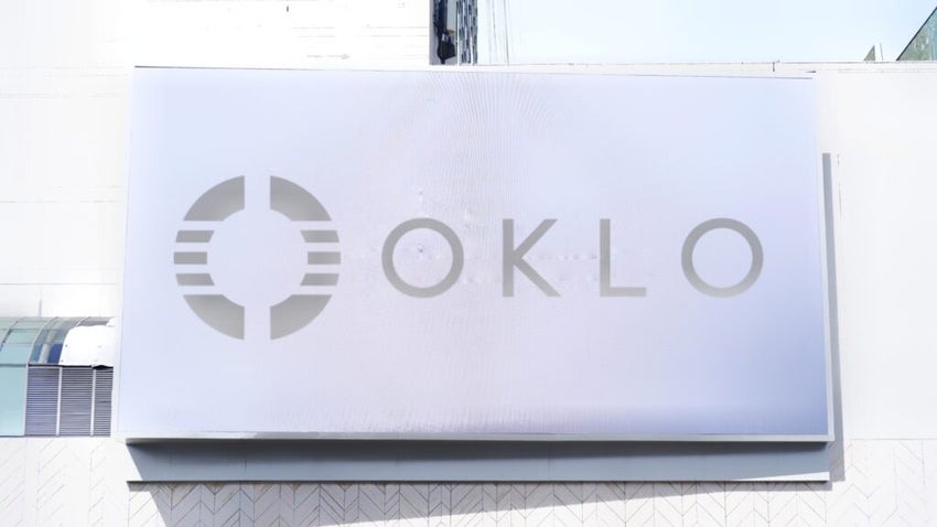 Oklo Sign with white background