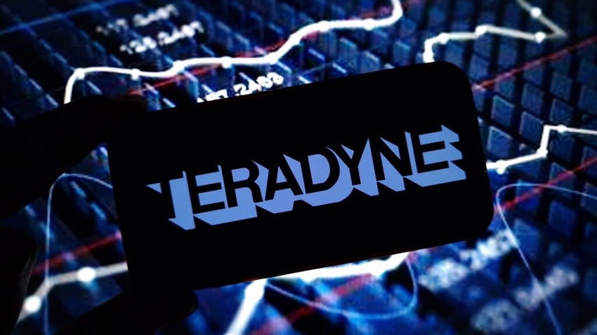Teradyne Inc company logo displayed on mobile phone