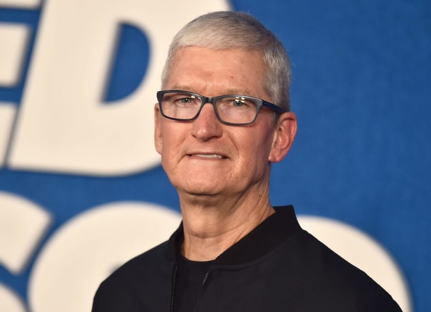 Tim Cook arrives for the Ted Lasso Season 2 Premiere on July 15, 2021 in West Hollywood, CA