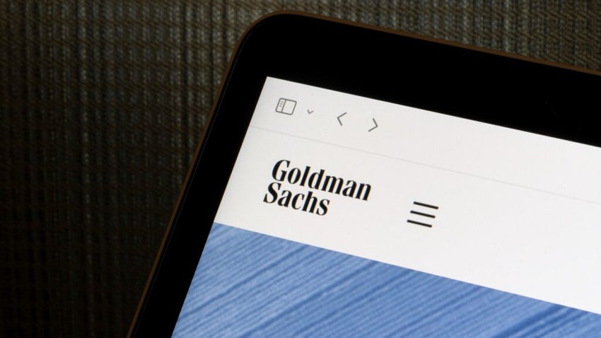 Goldman Sachs logo on a phone