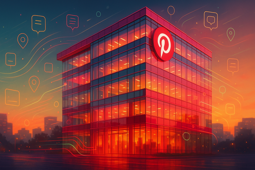 Pinterest Logo On Building AI